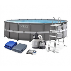 Intex Басейн каркасний 26326 NP (1) 488 x 122 см (4 500 л/год., насос 220V, сходи, тент, підстилка Intex Басейн каркасний 26326 NP (1) 488 x 122 см (4 500 л/год., насос 220V, сходи, тент, підстилка
