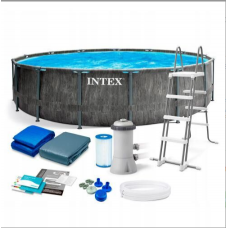 Intex Басейн каркасний 26744 NP (1) об'єм:24310л, розмір:549x122см, сходи, насос-фільтр:5 678 л/год, драбина, тент, підстилка Intex Басейн каркасний 26744 NP (1) об'єм:24310л, розмір:549x122см, сходи, насос-фільтр:5 678 л/год, драбина, тент, підстилка